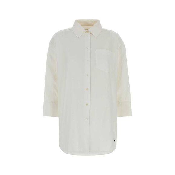 Weekend Max Mara Women White Cotton Oversize Queva Shirt